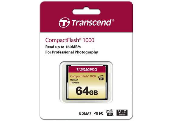 TRANSCEND Compact Flash 160MB/s UDMA 7 - 64GB