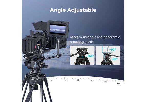 SMALLRIG 3751B Tripé de Vídeo AD-01 com Cabeça Fluída