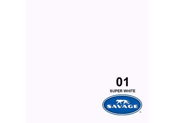 SAVAGE Fundo de Papel Super White #01 - 2.72x11m