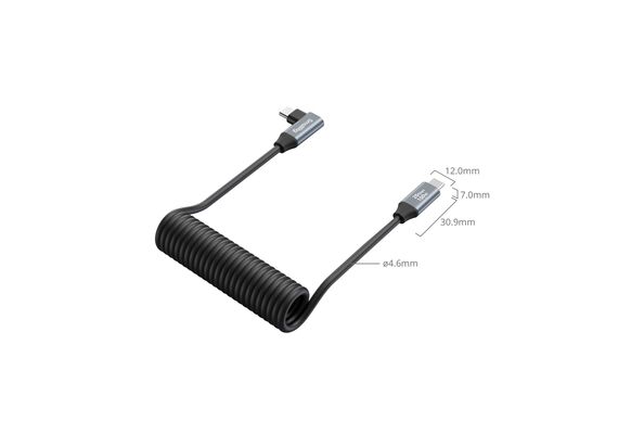 SMALLRIG 4792 Cabo Espiral USB-C Macho / USB-C Macho 35cm