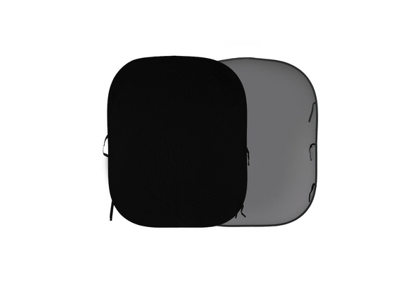 MANFROTTO Fundo de Tecido Dobrável Liso Preto/Cinza Médio 1.8 x 2.15 m