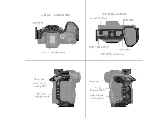 SMALLRIG 4161 Cage Black Mamba para Canon R6 II/III