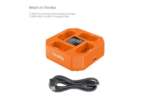 SMALLRIG 5747 Carregador para 4 baterias EN-EL15c