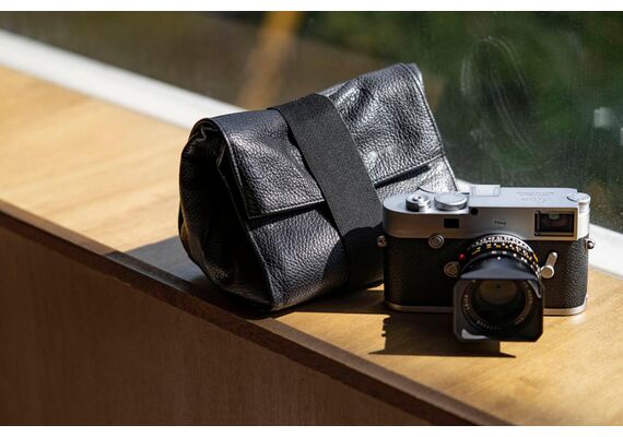 ARTISAN&ARTIST Bolsa Dobrável de Couro ACAM-77 - Preto
