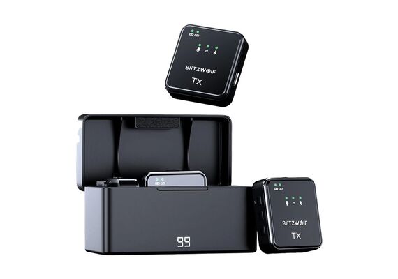 BLITZWOLF Microfone Wireless BW-SX63 (2TX + 1RX + CX)