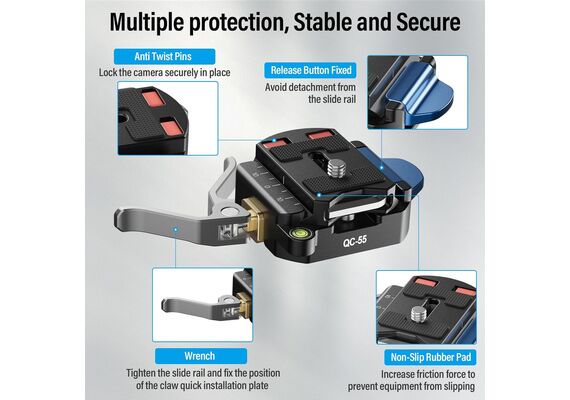 SIRUI Kit Arca Quick Release Plate para Tripés QC-55