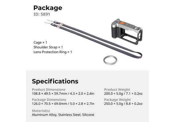 SMALLRIG 5891 Kit Cage para DJI Osmo Action 6
