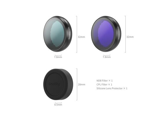 SMALLRIG 5862 Kit Filtros ND8 + CPL para Insta360 GO Ultra
