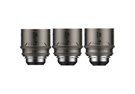 DZOFILM Kit Arcana 32mm, 45mm e 75mm T2.1 Anamórfica 1.5x PL-Mount
