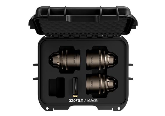 DZOFILM Kit Arcana 32mm, 45mm e 75mm T2.1 Anamórfica 1.5x PL-Mount