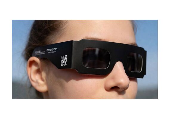 THE ECLIPSER  lote 500 Óculos para Eclipse Solar com Certificado ISO personalizáveis
