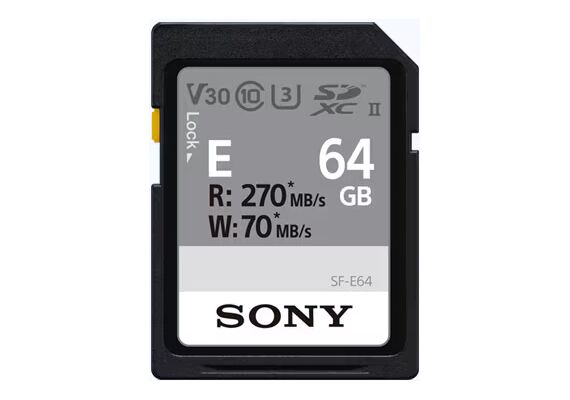 SONY SDXC E Series 270MB/s Classe 10 V60 UHS-II - 64GB