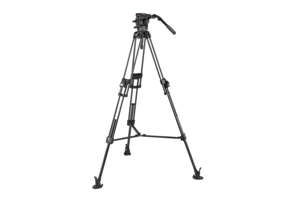 MANFROTTO Cabeça de Vídeo 526 com Tripé Duplo de Carbono 645 Fast Twin