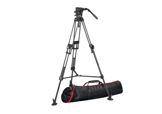 MANFROTTO Cabeça de Vídeo 526 com Tripé Duplo de Carbono 645 Fast Twin