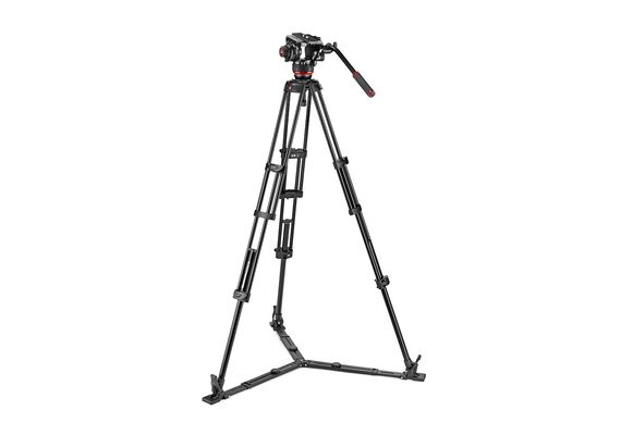MANFROTTO Cabeça Esférica 504X com Tripé Duplo de Alumínio e Estabilizador de Solo