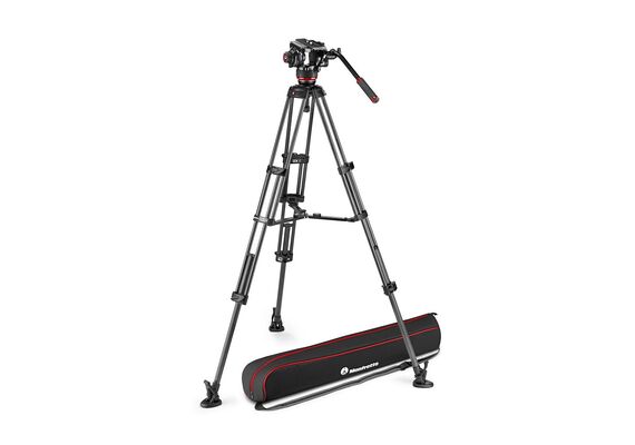 MANFROTTO Cabeça Esférica 504X com Tripé Duplo de Carbono e Estabilizador Central
