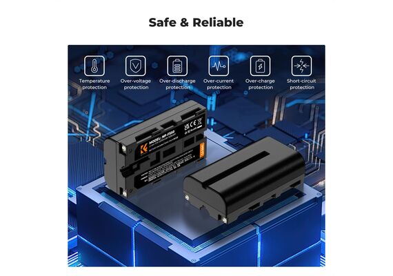 K&F CONCEPT KF28.0046 Kit Carregador Duplo USB-C + 2 Baterias NP-F550