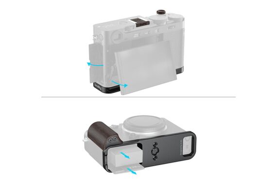 SMALLRIG 6237 L-Bracket com Punho de Madeira para Fujifilm X-E5 - Ebony/Preto