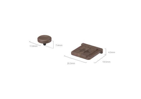 SMALLRIG 6240 Kit Tampa Hot Shoe e Botão de Obturador Fujifilm - Walnut