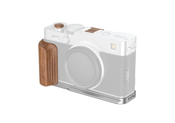 SMALLRIG 5984 L-Bracket com Punho de Madeira para Fujifilm X-E5 - Rosewood/Prata