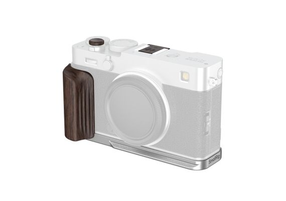 SMALLRIG 6236 L-Bracket com Punho de Madeira para Fujifilm X-E5 - Ebony/Prata