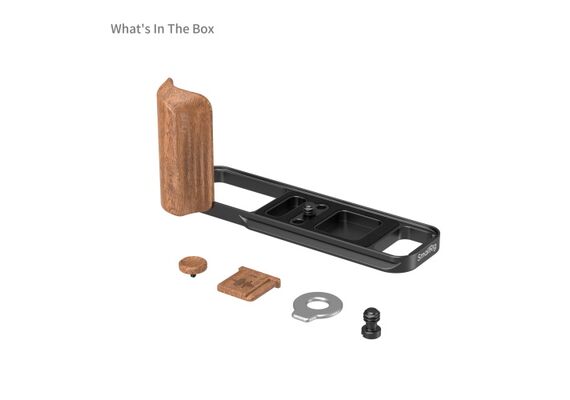 SMALLRIG 5985 L-Bracket com Punho de Madeira para Fujifilm X-E5 - Rosewood/Preto