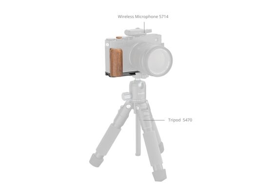 SMALLRIG 5985 L-Bracket com Punho de Madeira para Fujifilm X-E5 - Rosewood/Preto