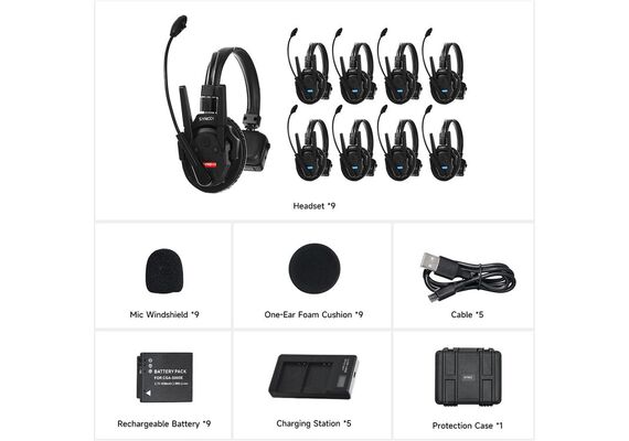 SYNCO Intercomunicador Wireless Xtalk XPRO 9