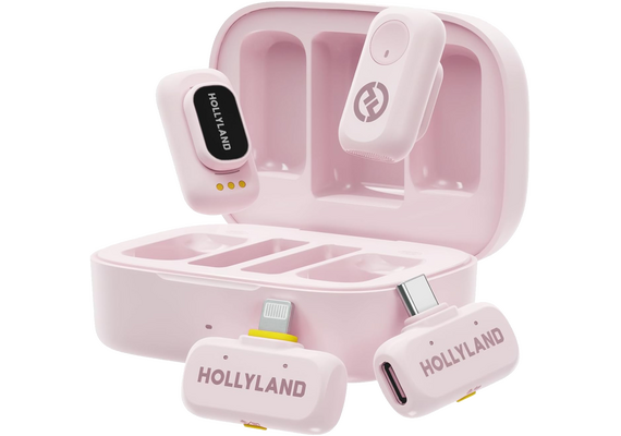 HOLLYLAND Lark A1 (2TX + 2RX [USB-C + Lightning]) - Duo Combo Cloud Pink