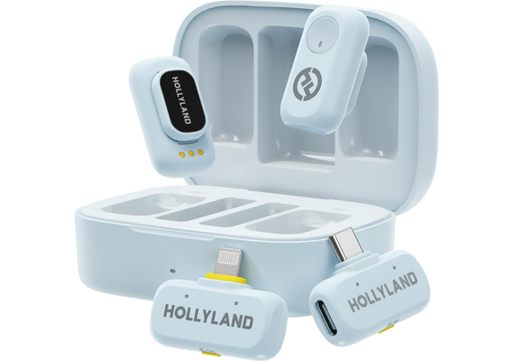 HOLLYLAND Lark A1 (2TX + 2RX [USB-C + Lightning]) - Duo Combo Sky Blue