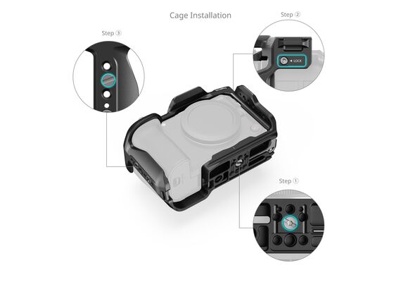 SMALLRIG 6372 Cage HawkLock Quick-Release Canon EOS R6 V