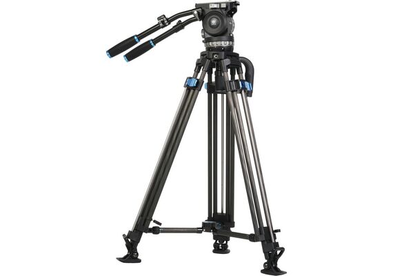 SIRUI Tripé de Vídeo de Carbono SQ100 com Cabeça de Vídeo VHS18 e Módulo de Nível Médio SV-FMSIRUI Tripé de Vídeo de Carbono SQ100 com Cabeça de Vídeo VHS18 e Módulo de Nível Médio SV-FM