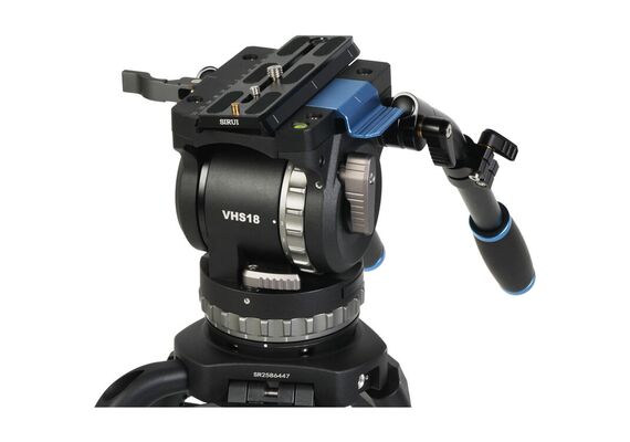 SIRUI Tripé de Vídeo de Carbono SQ100 com Cabeça de Vídeo VHS18 e Módulo de Nível Médio SV-FM