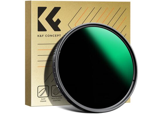 K&F CONCEPT Filtro Densidade Variável ND3-ND1000 NANO-D Series – 82mm