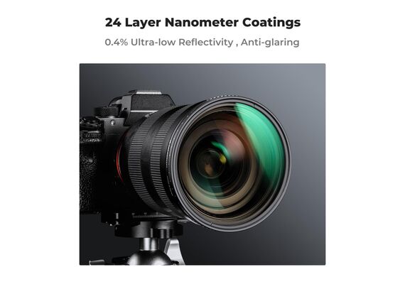 K&F CONCEPT Filtro Densidade Variável ND3-ND1000 NANO-D Series – 58mm