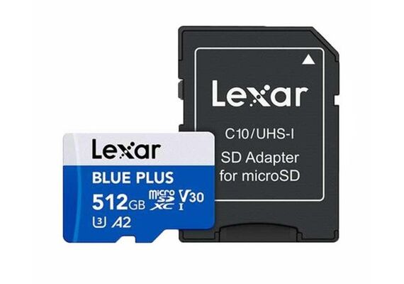 LEXAR BluePlus MicroSDXC 170MB/s V30 U3 UHS-I - 512 GB