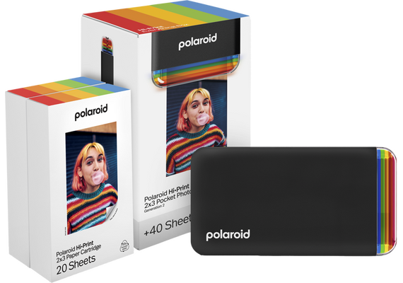 POLAROID Impressora Hi-Print 2x3 Gen 2 Bundle (40 fotos) - Preto