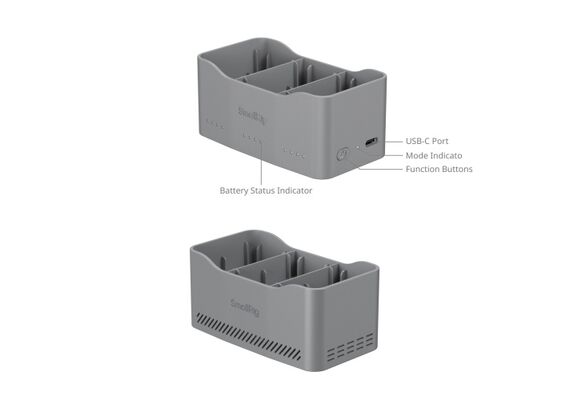 SMALLRIG 6501 Hub de Carregamento para Baterias DJI Mini 3/4/5 Pro 65W