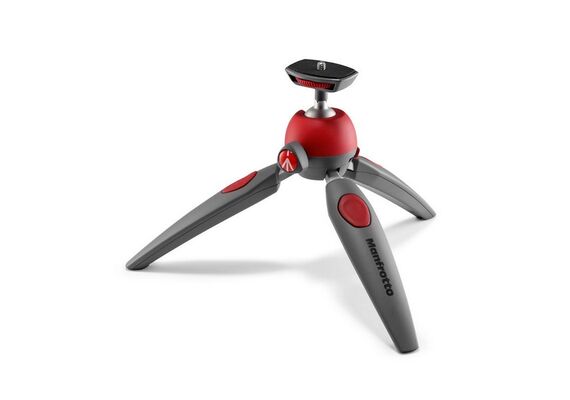MANFROTTO Mini Tripé/Punho com Cabeça de Bola PIXI EVO - Vermelho