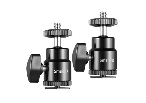 SMALLRIG Mini Cabeça de Bola 2059 com Fixação em Sapata (2 Unidades)