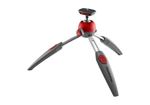 MANFROTTO Mini Tripé/Punho com Cabeça de Bola PIXI EVO - Vermelho