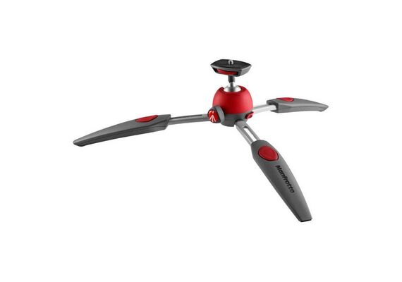 MANFROTTO Mini Tripé/Punho com Cabeça de Bola PIXI EVO - Vermelho