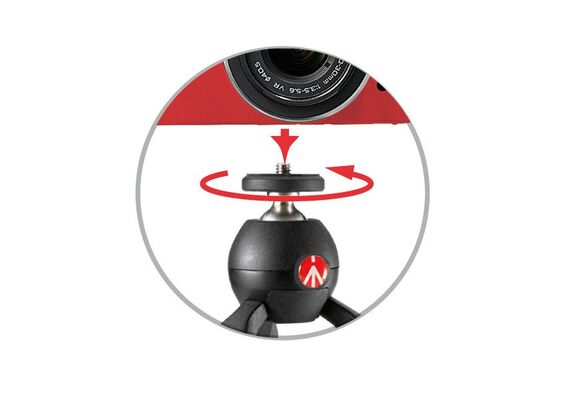 MANFROTTO Mini Tripé ou Punho  MTPIXI-B com Cabeça (Preto)