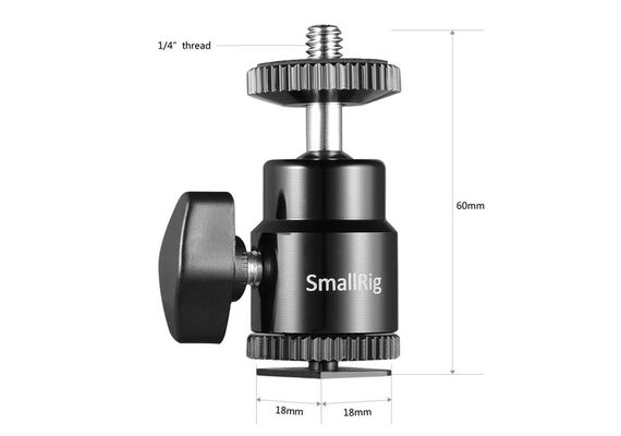 SMALLRIG Mini Cabeça de Bola 2059 com Fixação em Sapata (2 Unidades)