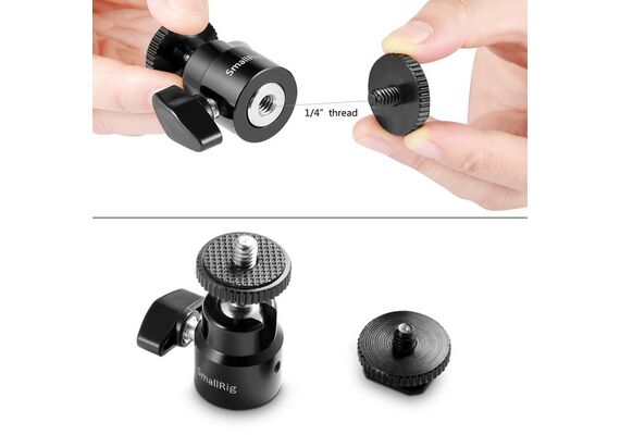 SMALLRIG Mini Cabeça de Bola 2059 com Fixação em Sapata (2 Unidades)