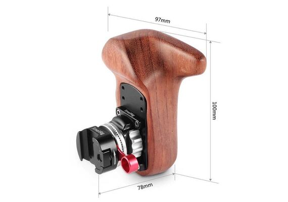 SMALLRIG 2117 Punho de Madeira Lateral Direito com NATO Mount