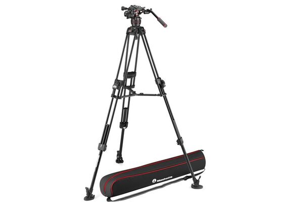 MANFROTTO Tripé de Alumínio 645 Fast Twin Leg + Cabeça de Video Fluída Nitrotech 608