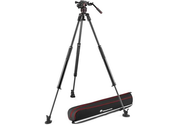 MANFROTTO Tripé de Carbono 635 Fast Single + Cabeça de Video Fluída Nitrotech 608
