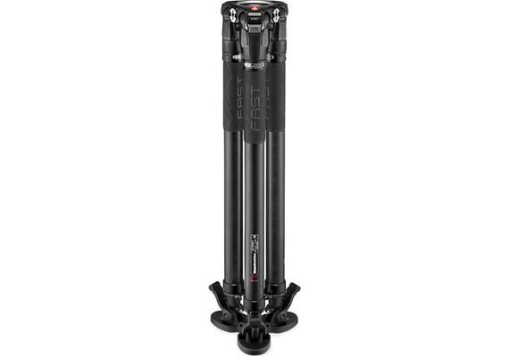 MANFROTTO Tripé de Carbono 635 Fast Single + Cabeça de Video Fluída Nitrotech 612