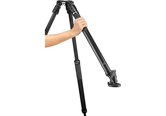 MANFROTTO Tripé de Carbono 635 Fast Single + Cabeça de Video Fluída Nitrotech 608